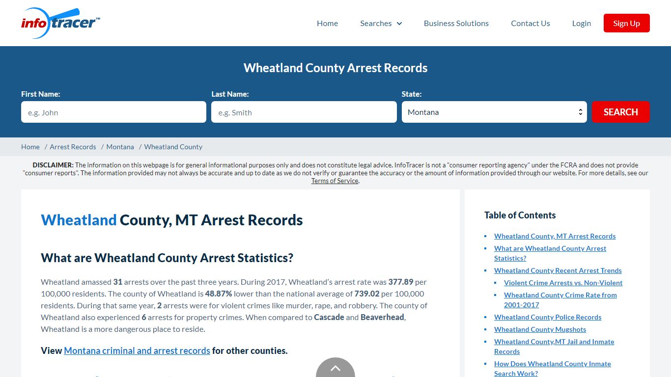 Wheatland County, MT Arrests, Mugshots & Jail Records - InfoTracer